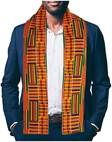 Miniatura 2 de Dupsie's Kente African Print 70 inch StoleSash for Choir, Black History, Juneteenth, Pastor