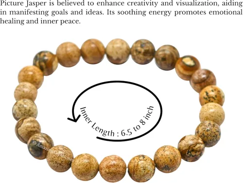 Miniatura 898 de Amazing Gemstone Pulsera de cristal para mujeres y hombres, pulsera de cristal curativo de protección, pulsera elástica con cuentas de piedras