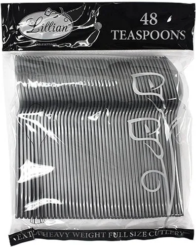 Miniatura 6 de Lillian tablesettings 48 cubiertos de plástico., tenedores, Transparente Claro