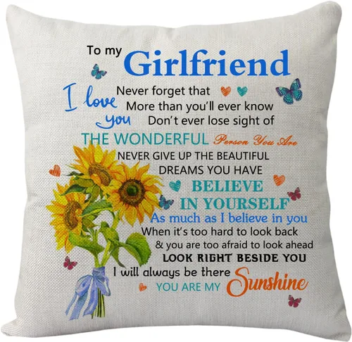 Miniatura 4 de Funda de almohada para regalo de sobrina sobrino, inspiradora funda de almohada con texto en inglés "Never Forget That I Love You", divertida funda