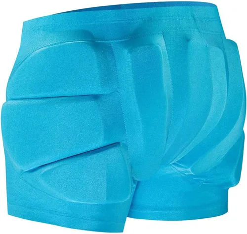 Miniatura 6 de Pantalones cortos con almohadilla para el trasero para patinaje, snowboard, esquí, hockey, pantalones cortos acolchados con protección para la Negro