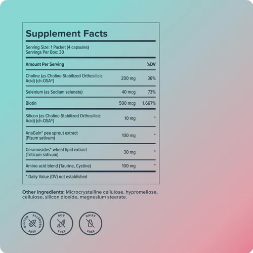 Miniatura 11 de Biosil Vitaminas avanzadas para el crecimiento del cabello, 30 paquetes (suministro de 1 mes), estimula el crecimiento, previene la pérdida