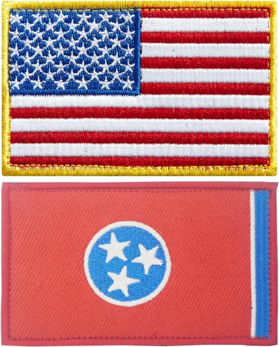 Miniatura 13 de stidsds Paquete de 2 parches de bandera estadounidense de Chicago de Estados Unidos, parches bordados, banderas de Estados Unidos, parche táctico