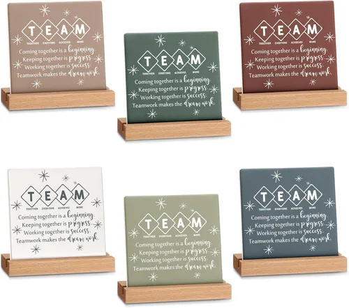 Miniatura 9 de Sieral 6 paquetes de regalos de agradecimiento para empleados para mujeres, decoración de escritorio con letrero inspirador de agradecimiento