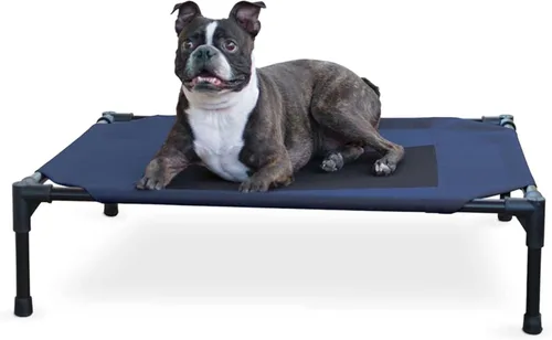 Miniatura 14 de K&H PET PRODUCTS - Cuna elevada para mascotas con centro de malla, varios tamaños Malla Chocolate/Negro