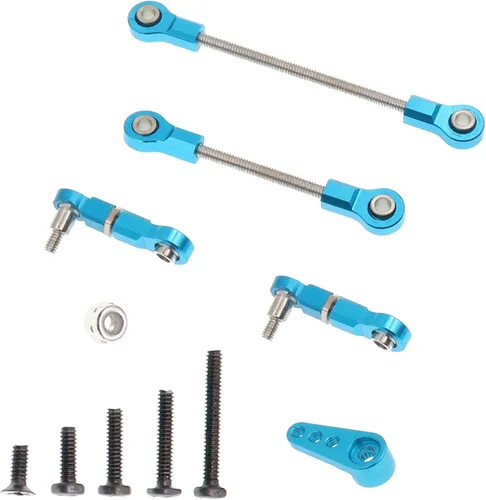 Miniatura 2 de Varilla de enlace de dirección delantera de metal, varillas, servo brazo 28T, compatible con WLtoys 1/28 284131 K969 k979 k989 k999 P929 RC Car