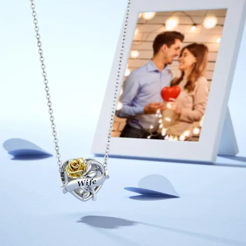 Miniatura 3 de JIAYIQI Pulsera Pandora para mamá, abuela, hija, esposa, amiga y hermana, con dije de oro de rosa 3D, dije de amor, día de San Valentín, cumpleaños