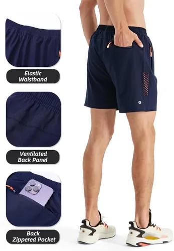 Miniatura 4 de Pantalones cortos deportivos para hombre, pantalones cortos de entrenamiento para correr, tenis, gimnasio, 5, 7, 9 pulgadas, cómodos, ligeros, 3