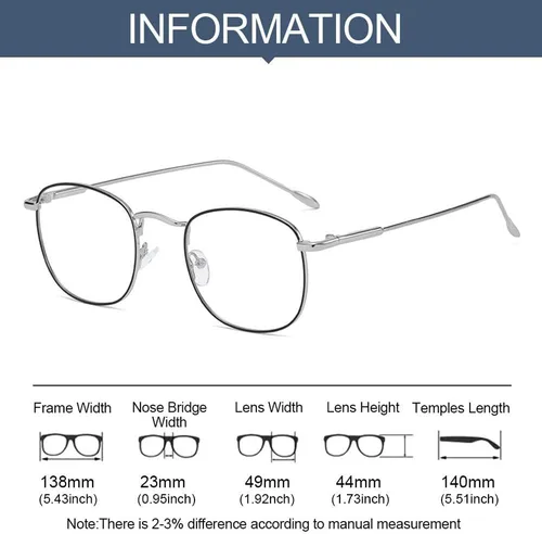 Miniatura 2 de HomeSoGood Gafas ópticas de decoloración con bloque de luz para mujeres y hombres, marco ultraligero de gran tamaño, gafas de protección