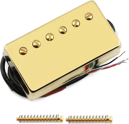 Miniatura 11 de FLEOR Alnico - Pastilla Humbucker para guitarra de 5 cables, 4 cables, 14-15 K, ajuste cromado, pieza de guitarra LP Pastilla de puente cromado