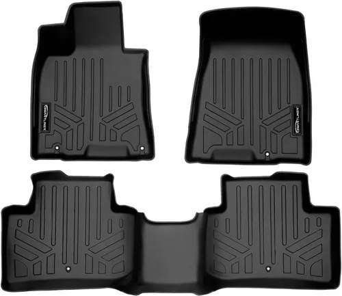 Miniatura 8 de SMARTLINER Juego de alfombrillas de primera fila para todo tipo de clima, compatibles con Genesis GV70 2022-2025