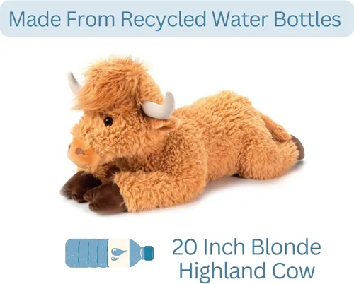 Miniatura 3 de The Petting Zoo Floppy - Peluche de vaca de las tierras altas, regalos para niños, animales salvajes de la vida silvestre Onez, juguete de peluche