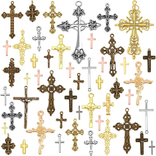 Miniatura 23 de stino - Abalorios de metal para hacer joyas 100 gramos, lote de adornos tibetanos en plata y bañados en oro para hacer joyas de collar, aretes