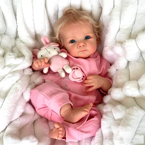 Miniatura 2 de Anano Muñecas de bebé Reborn de silicona Cuerpo completo de 18 pulgadas - Muñeca de bebé realista recién nacida niña, muñeca de bebé de silicona