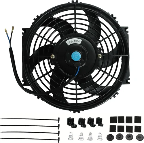 Miniatura 12 de Ventilador eléctrico universal delgado de 17,8 cm, tire/empuje para radiador, 12V 80W con kit de montaje