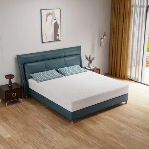 PayLessHere Colchón de espuma viscoelástica de té verde de 10 pulgadas, certificado CertiPUR-US, funda suave extraíble, sin fibra de vidrio,