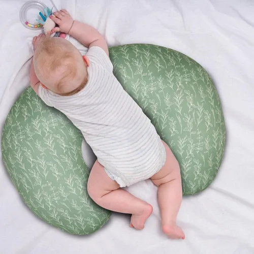 Miniatura 7 de Funda de almohada de lactancia verde salvia, funda de almohada para lactancia materna para bebés niñas/niños, suave y ajustada que se adapta a