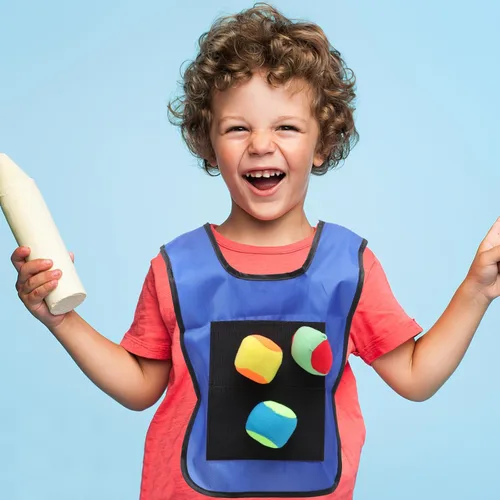 Miniatura 4 de Juego de 36 chalecos de bola pegajosos para niños, para juegos de dodgeball, accesorios de juego de lanzamiento de pelota, incluye chalecos
