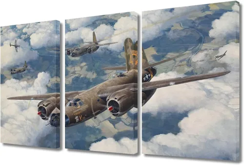 Miniatura 33 de Lienzo decorativo para pared de niños, decoración de dormitorio de adolescentes de la Segunda Guerra Mundial, imágenes en pared para decoración