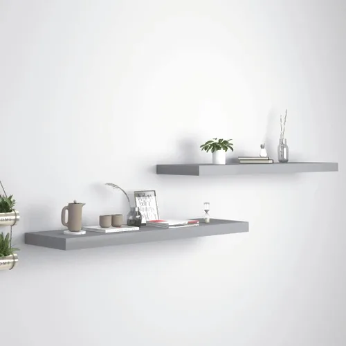 Miniatura 76 de Estantes flotantes de pared, juego de 4 estantes decorativos para montar en la pared, estante colgante con soportes invisibles para decoración