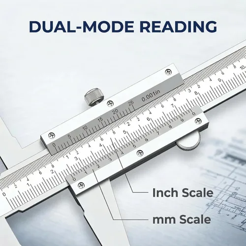Miniatura 3 de Calibrador Vernier, 0-6 pulgadas/0-150 mm, micrometro manual, calibrador de acero inoxidable, 0.02 mm/0.001 pulgadas de alta precisión, herramienta