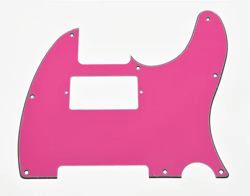 Miniatura 18 de KAISH - Carcasa de 8 agujeros para guitarra Tele Humbucker, golpeador blanco de 3 capas para Telecaster de EE. UU./México