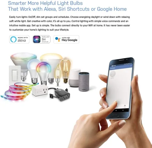 Miniatura 6 de Feit Electric CFC40/927CA/FIL/AG Bombilla LED inteligente, WiFi, regulable, no requiere concentrador, compatible con Alexa o Google Assistant