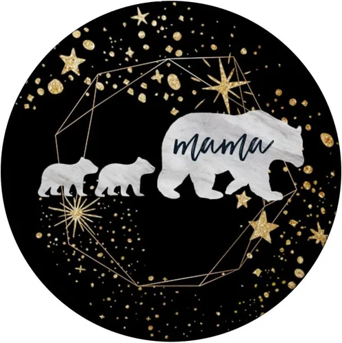 Miniatura 3 de Mama Bear - Regalo geométrico de dos cubitos para bebé, color negro y dorado