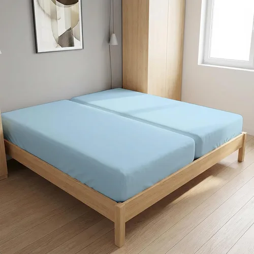 Miniatura 13 de Sábana bajera flexible de tamaño King para cama de número de sueño, 1 pieza, sábana bajera de media división tamaño King – Desglose de 34 pulgadas