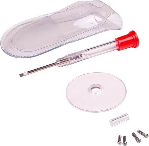 Apex Kit de reparación de gafas - kit de reparación de anteojos con doble destornillador, tornillos de gafas, lupa, guía de tornillo y bolsa de