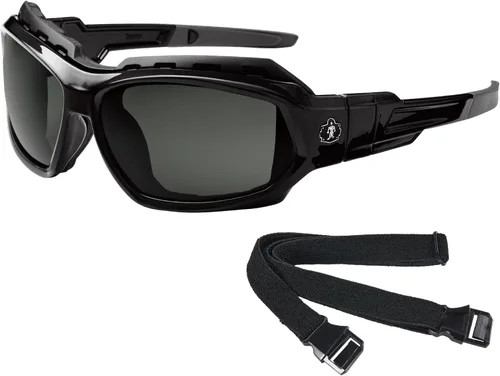Miniatura 11 de Ergodyne Skullerz LOKI - Spogles de seguridad polarizados convertibles, incluye junta de espuma y correa para convertir en gafas