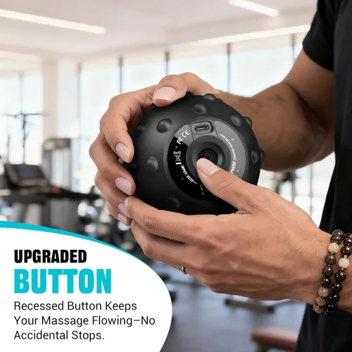 Miniatura 2 de Bola de Masaje Vibratória Vulken para Recuperación Muscular con SphereStrap – Objetivo Áreas de Difícil Acceso, Masaje de Espalda Sin Manos. Bola