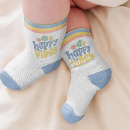 Miniatura 2 de JuJuBe Calcetines a juego para mamá y bebé niño o niña, regalos de baby shower, artículos esenciales para recién nacidos Happy Baby Vibes