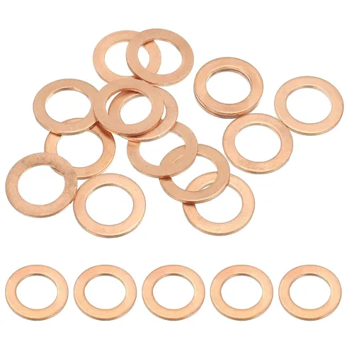 Miniatura 31 de PATIKIL Anilla de arandela de cobre M4, 25 piezas, 4mm ID 8mm OD 1mm de espesor, arandela plana métrica de sello de cobre para tornillos, pernos