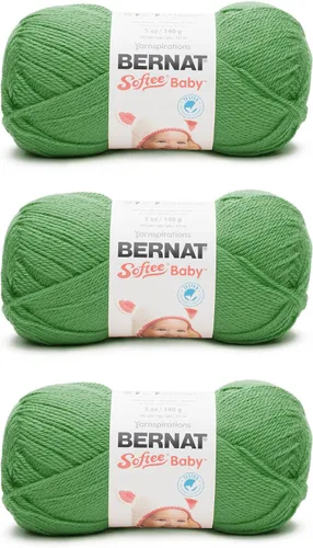 Miniatura 30 de Bernat Softee - Ovillo de lana para bebé, 5 onzas, calibre 3 ligero, color verde hierba