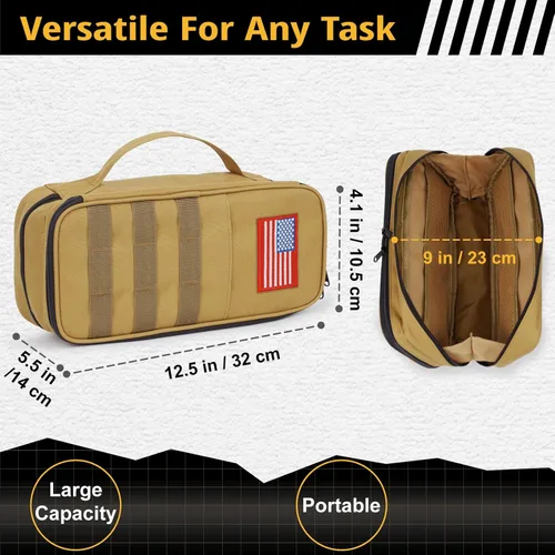 Miniatura 7 de Trabajo del día del padre y uso en el sitio Bolsa de herramientas táctica de camuflaje, resistente al agua y resistente con mango de cremallera