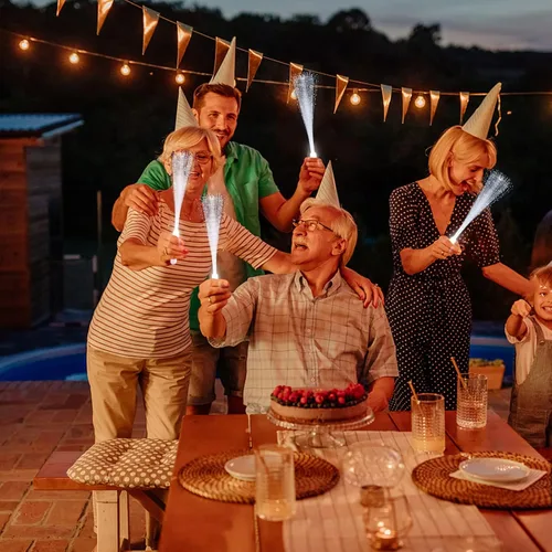 Miniatura 6 de 96 piezas de varitas de fibra óptica LED con luz blanca, varilla de luz de fibra óptica para iluminación masiva de bodas, varitas intermitentes