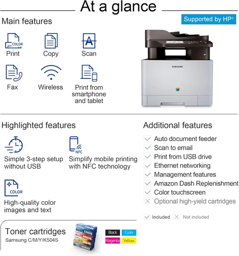 Miniatura 6 de Samsung SL-C1860FW/XAA impresora color inalámbrica con escáner, copiadora y fax