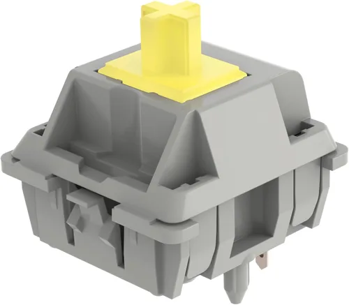DUROCK Interruptores POM, interruptores de teclado mecánico prelubricados POM completos, interruptores de llave de 5 pines con vástago P3 liso