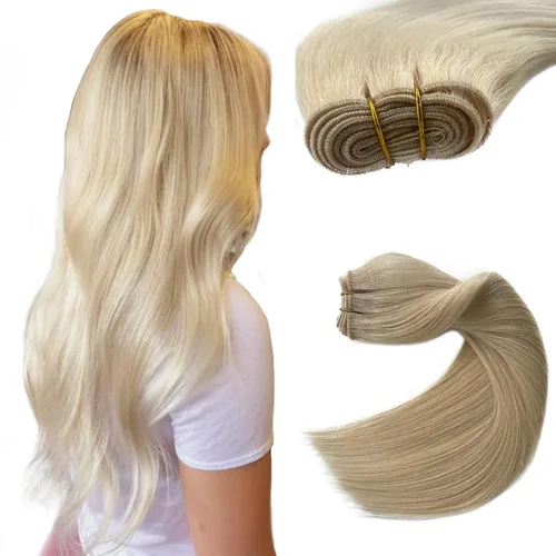 Miniatura 35 de Extensiones de cabello con clip sin costuras de cabello humano real, extensiones de cabello natural negro real con clip 7 piezas 100 g 36 cm