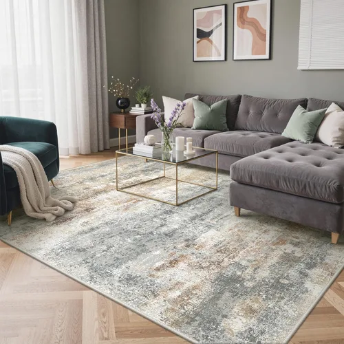 Miniatura 121 de GENIMO Alfombra antideslizante de 2 x 6 pies, lavable para pasillos de cocina, alfombras de cocina modernas abstractas, alfombra ligera de pelo bajo