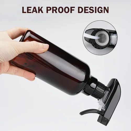 Miniatura 4 de Botellas de spray de plástico Hethyo Botellas de spray vacías 16.9oz/500ml Paquete de 2 botellas de pulverización resistentes Botella de agua