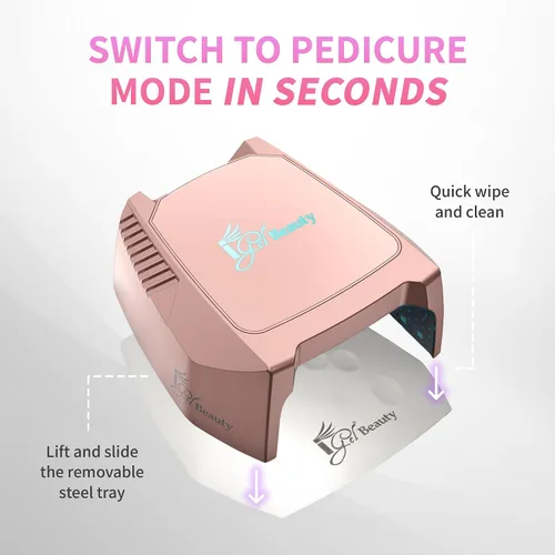 Miniatura 6 de iGel Beauty Hybrid PRO 2.0 Lámpara de uñas UV/LED – Secador de uñas inalámbrico recargable de 48 W, secado a mano completo, sensor de movimiento