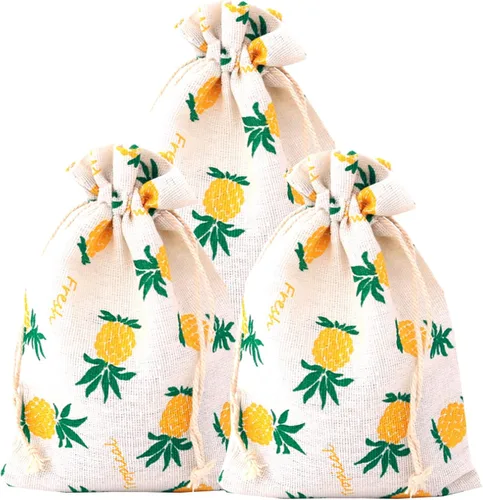 RIGHTA TECH Bolsas de regalo de piña con cordón, bolsa de regalo de piña para boda, despedida de soltera, fiesta de cumpleaños, Luau hawaiano,