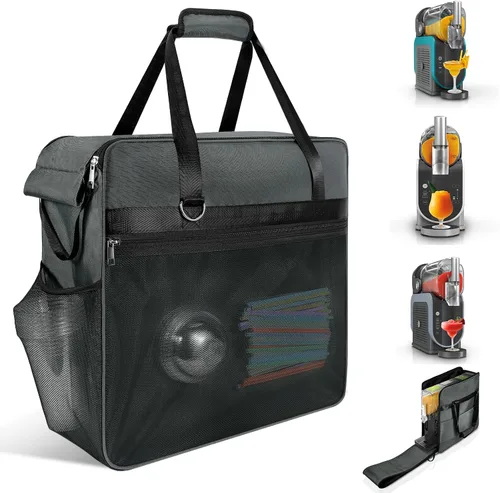 Miniatura 9 de Bolsa portátil de transporte para máquina Ninja Slushi FS300/FS301 - Estuche de viaje a prueba de polvo para máquina de bebidas congeladas - Funda