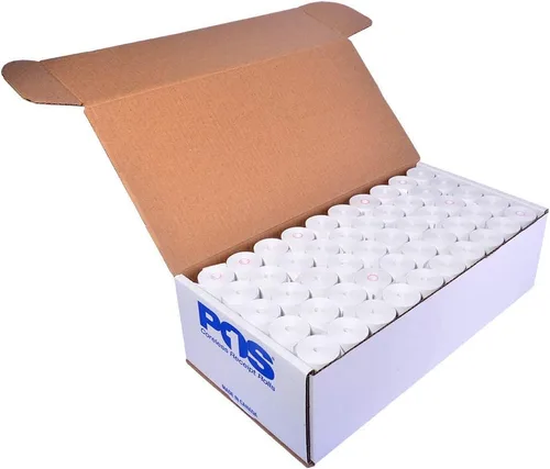 Miniatura 3 de 2 1/4 x 50 pies x 100 rollos rollos de papel térmico sin BPA sin núcleo para impresoras de papel de recibos térmicos de mano. 1.181 in de diámetro