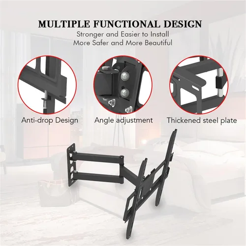 Miniatura 3 de Soporte de pared para TV de 32 a 65 pulgadas, soporte de TV con inclinación y ajuste de nivel, soporte universal de TV soporte de TV Soporte de TV
