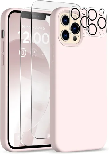 Miniatura 14 de Funda para iPhone 12 Pro Max, [2 protectores de cámara + 2 protectores de pantalla], funda protectora de silicona de cuerpo completo a prueba