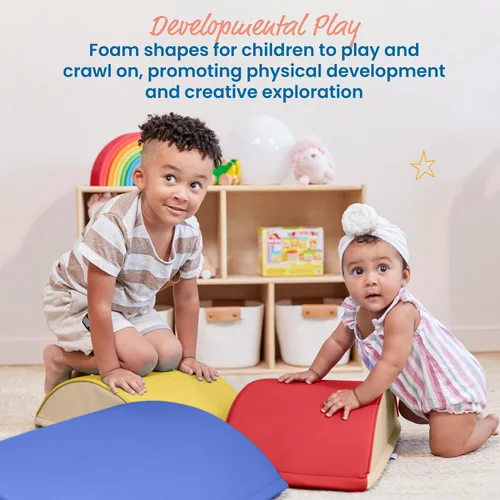 Miniatura 3 de ECR4Kids SoftZone - Constructores de equilibrio de troncos coloridos, juego para principiantes, surtido, 3 piezas