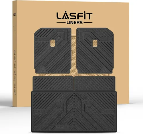 Miniatura 22 de LASFIT Tapetes de elastómero termoplástico para 1a y 2a fila de asientos de auto, para todo tipo de clima
